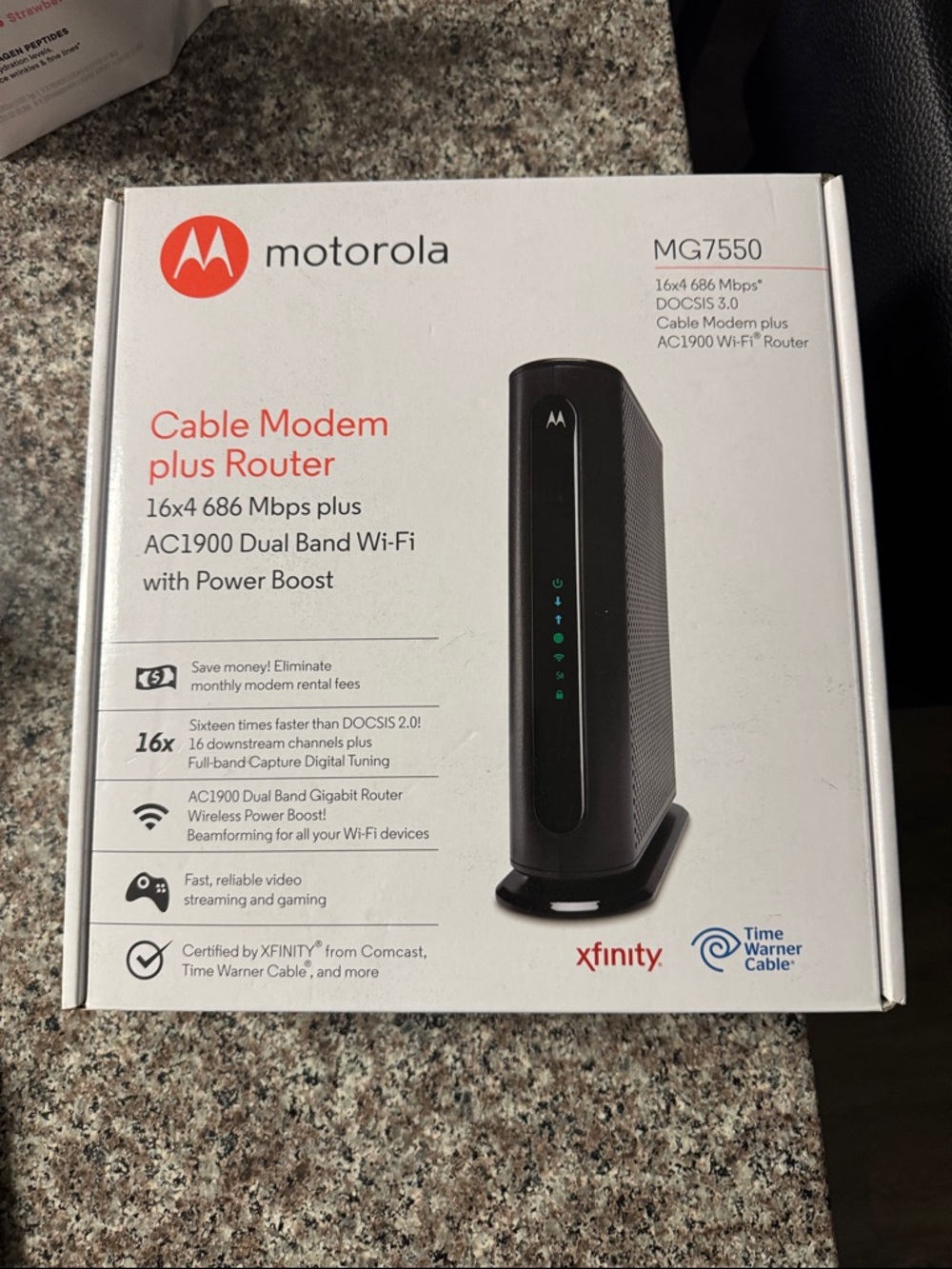 Motorola MG7550 Cable Modem + Router